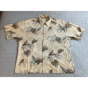 Mens Pierre Cardin Hawaiian Beach Shirt Casual Button XL